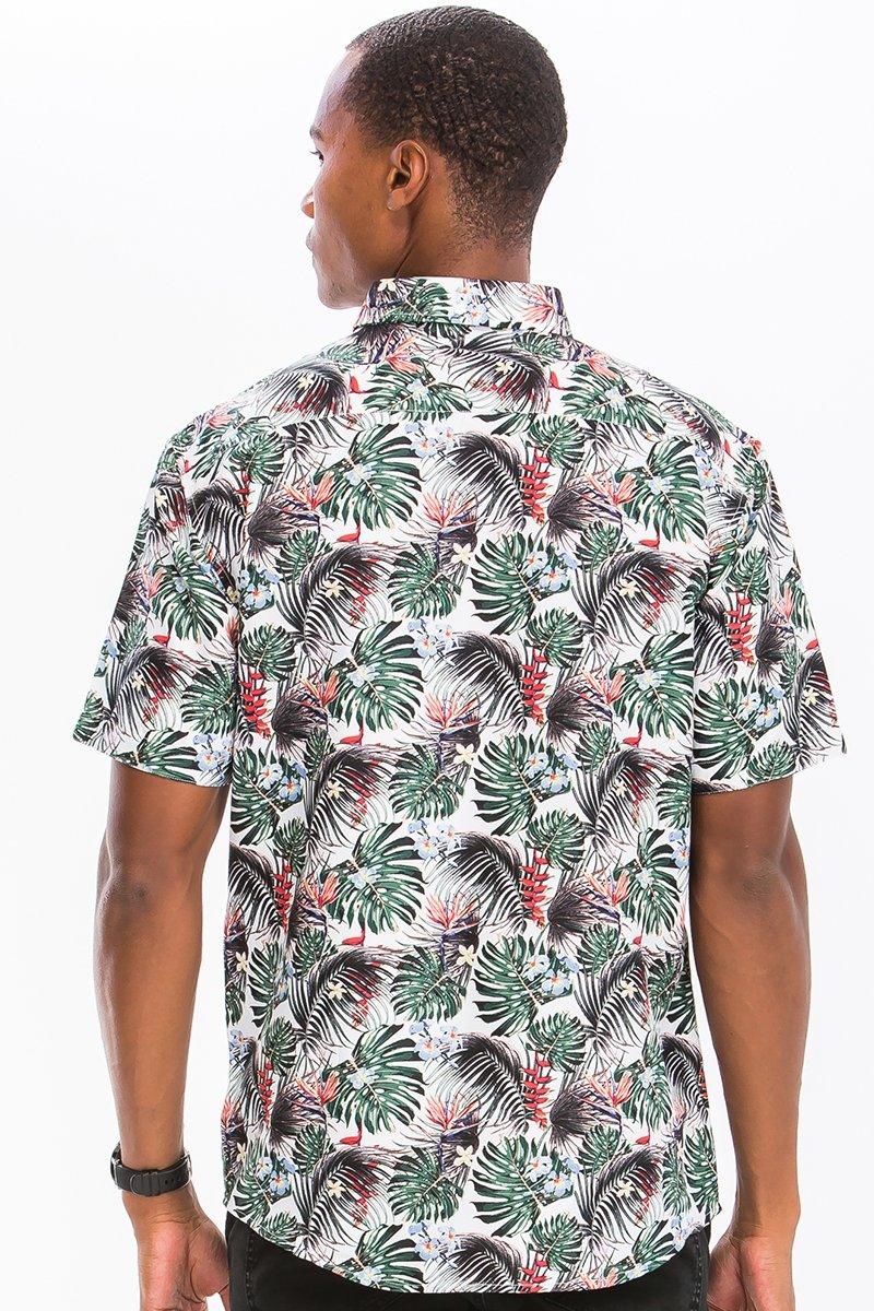 HAWAIIAN PRINT BUTTON DOWN SHIRT - Brand My Case