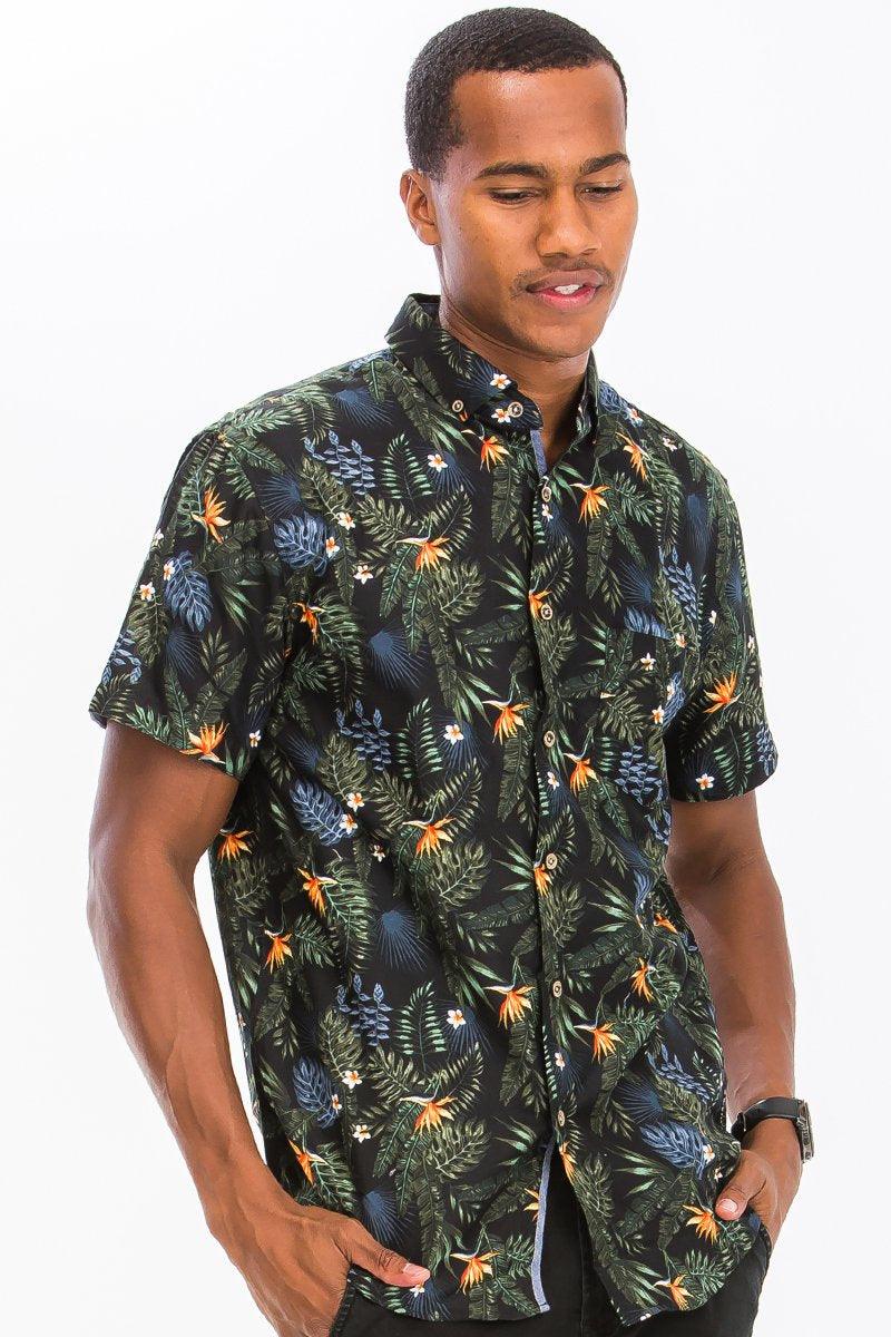 Hawaiian Print Button Down Shirt - Brand My Case