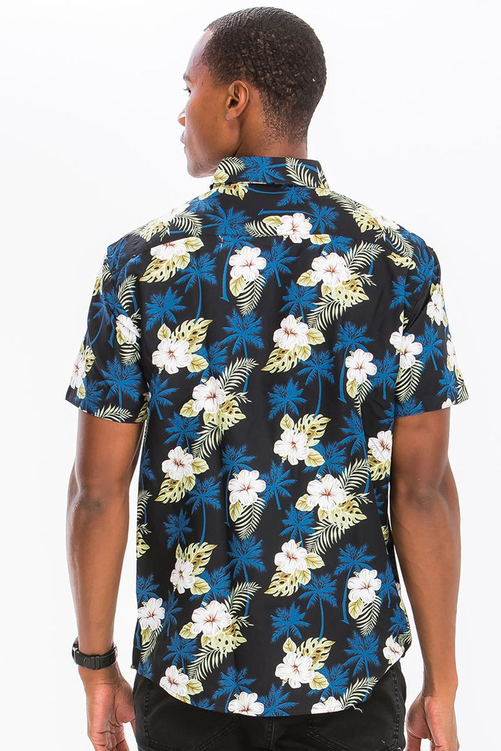 Button-Down-Hemd mit Hawaii-Print