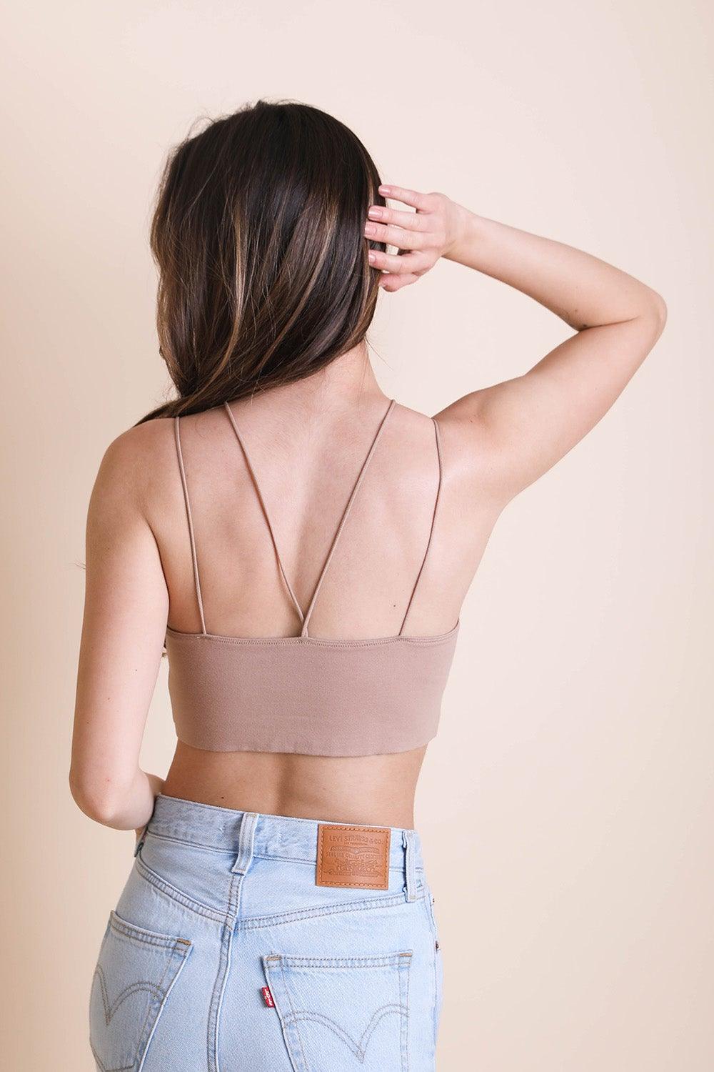 Y-Neck Plunge Crop Top - Brand My Case