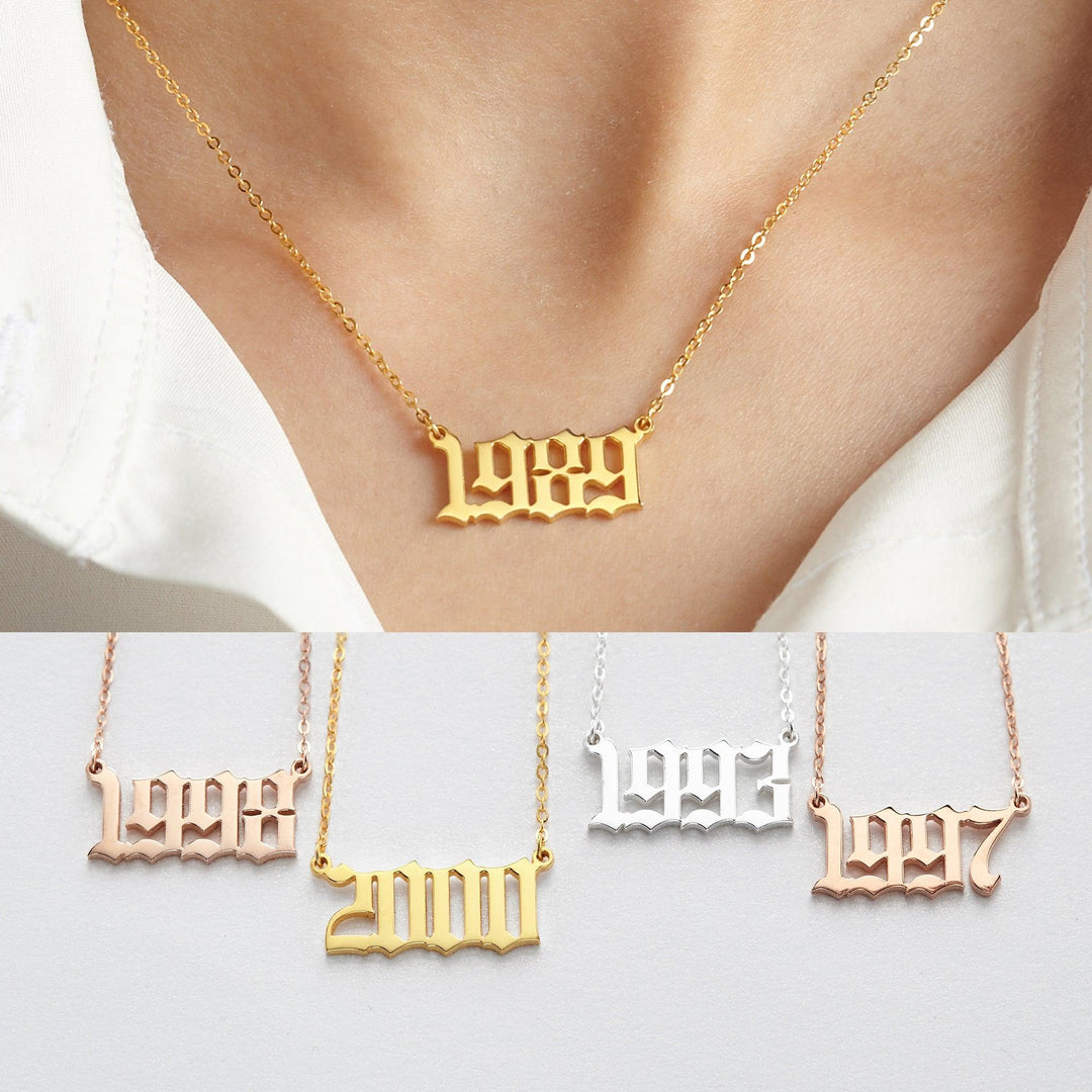 Year Necklace, Birthday Gift for Her, Teen Girl Necklace - Brand My Case