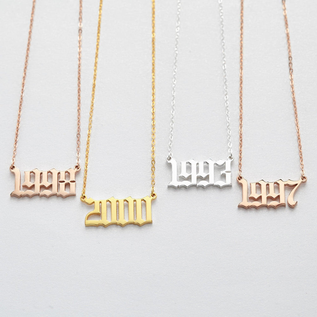 Year Necklace, Birthday Gift for Her, Teen Girl Necklace - Brand My Case