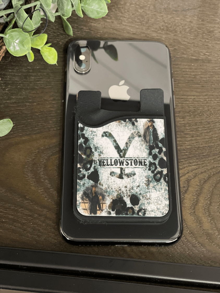 Yellowstone Rustic Leopard Card Caddy Phone Wallet - Brand My Case
