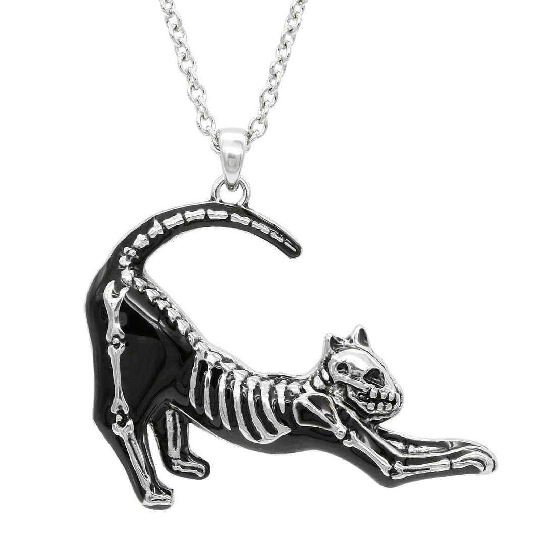 Yoga Cat Skeleton Necklace - Brand My Case