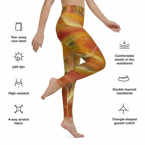 Yoga Leggings - Fire - By Ingrid and Kaori - Brand My Case