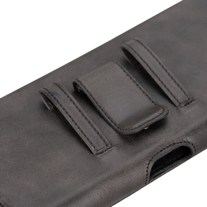 Yonkers Security Belt-Mounted Leather Phone Holster - Brand My Case