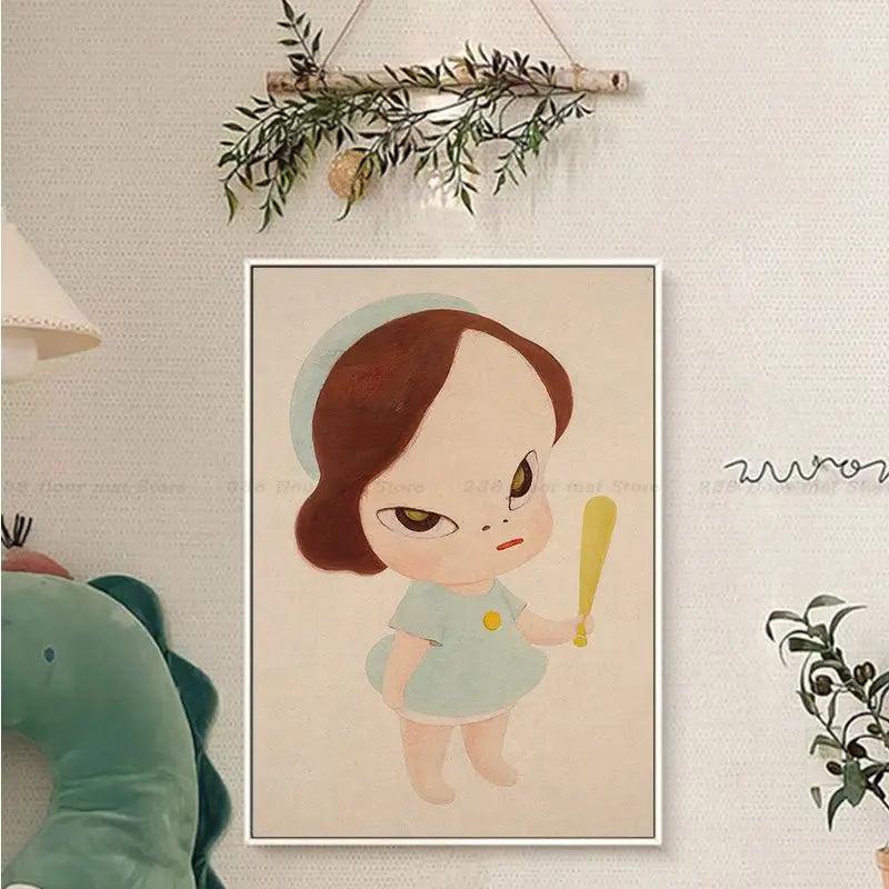 Yoshitomo Nara Anime Poster - Nordic Home Wall Decor - Brand My Case