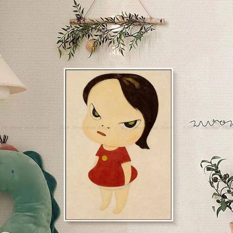 Yoshitomo Nara Anime Poster - Nordic Home Wall Decor - Brand My Case