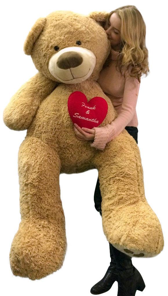 Your Custom Personalized Name or Message on 5 Foot Giant Teddy Bear, - Brand My Case