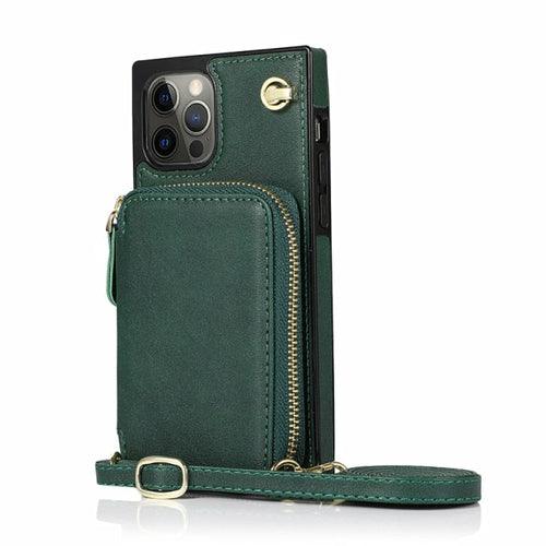 Zipper Wallet Case with Adjustable Crossbody Strap for iphone - Brand My Case