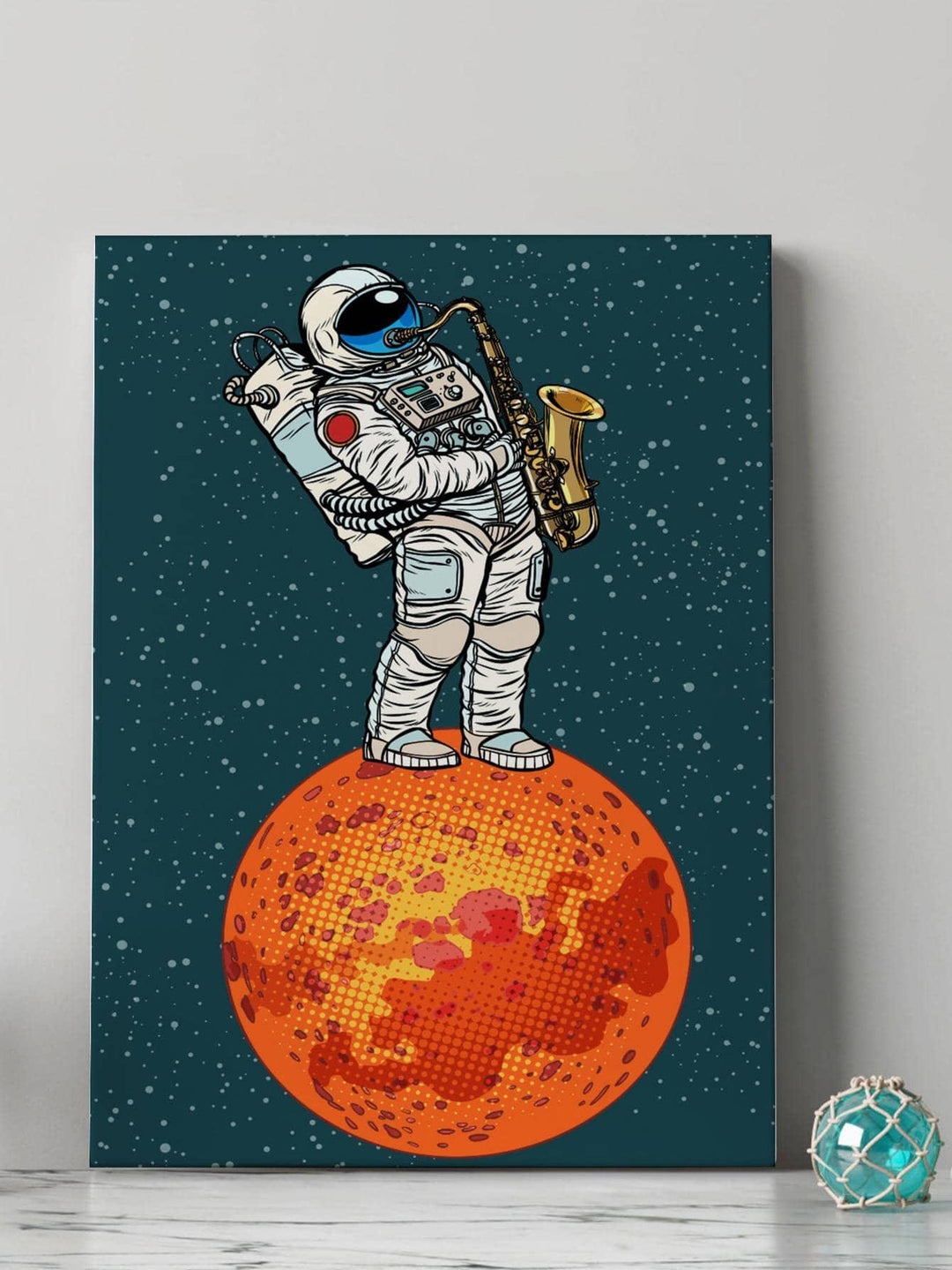 1pc Astronaut Pattern Framed Painting Modern Chemical Fiber Wall Art Painting For Home Wall Decor - Brand My Case