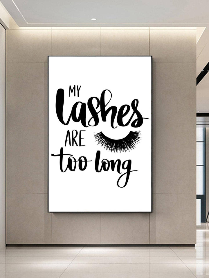 1pc Chemical Fiber Unframed Painting Lip Slogan Graphic Wall Art Painting For Home Wall Decor - Brand My Case