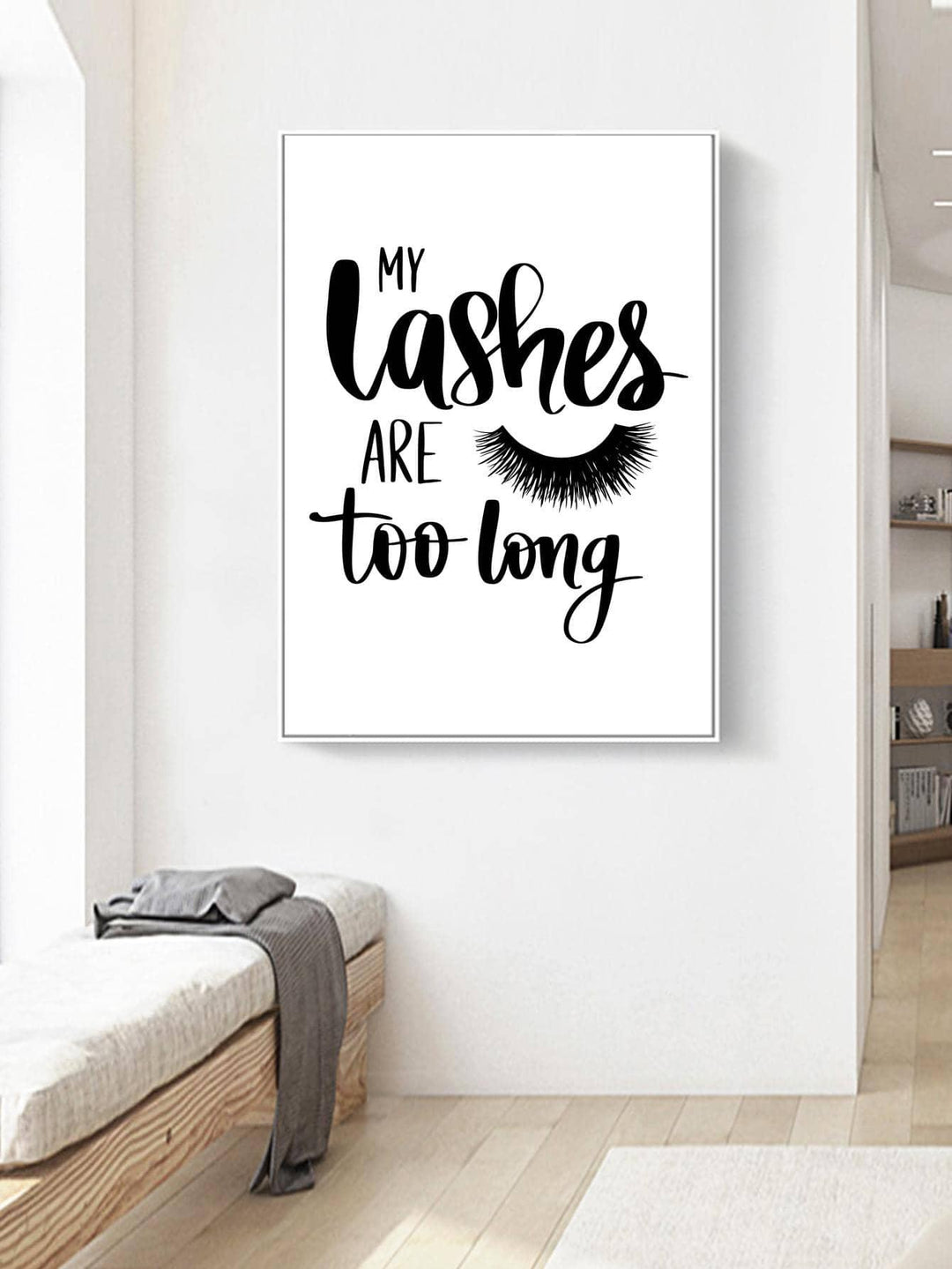 1pc Chemical Fiber Unframed Painting Lip Slogan Graphic Wall Art Painting For Home Wall Decor - Brand My Case