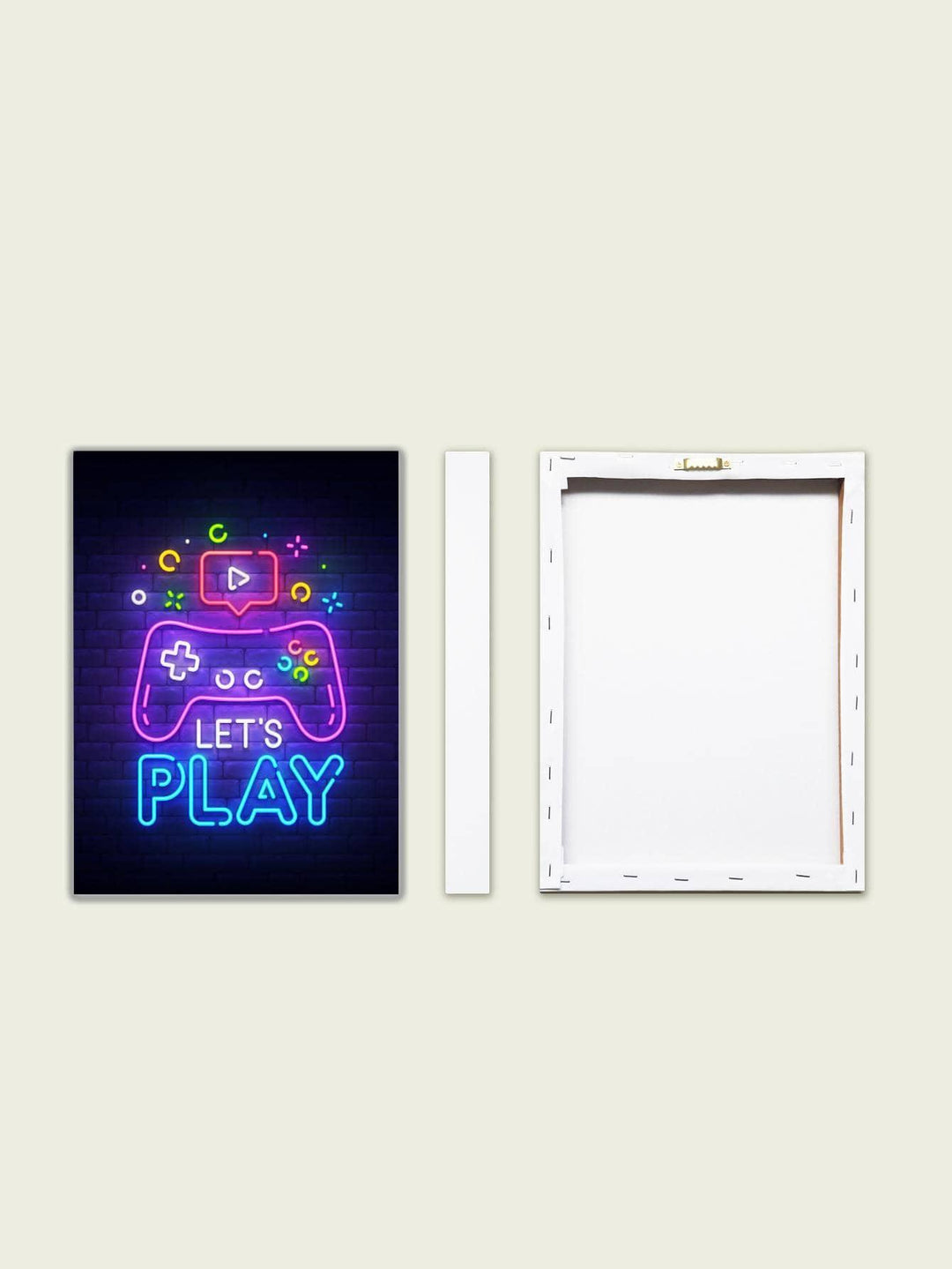 1pc Gamepad Print Framed Painting Modern Letter Game Pad Print Wall Art Painting For Home Wall Decor - Brand My Case