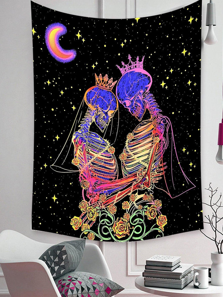1pc Skeleton Pattern Tapestry Fabric Tapestry Poster Wall Hanging For Bedroom Aesthetic - Brand My Case