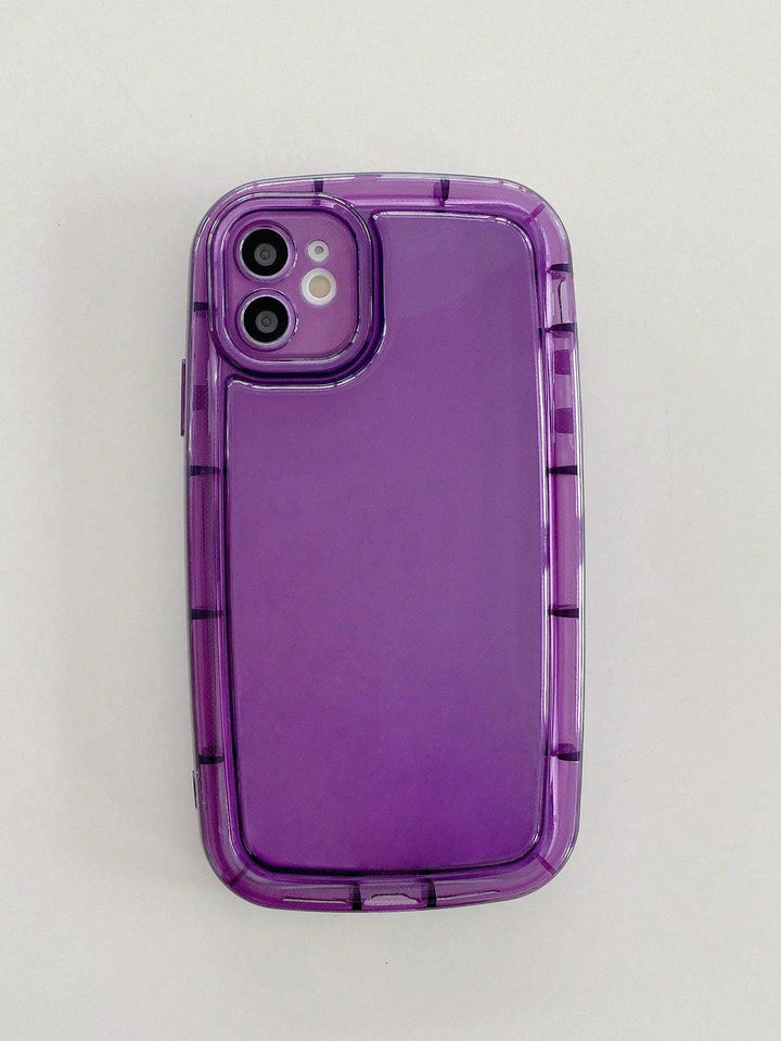 1pc Solid Color Clear Phone Case - Brand My Case