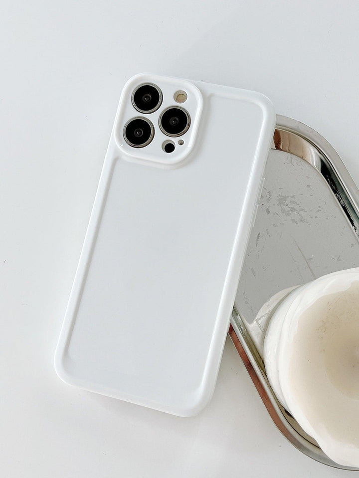 1pc Solid Color Transparent Phone Case - Brand My Case