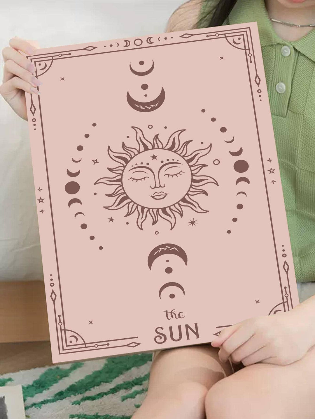 1pc Sun Moon Pattern Framed Painting - Brand My Case