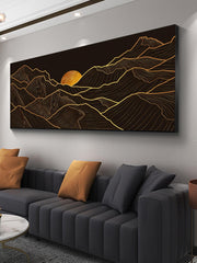 1pc Sun Mountain Pattern Unframed Painting Modern Chemical Fiber Colorful Wall Art Painting For Home Decor - Brand My Case