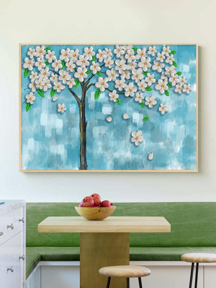 1pc Tree Pattern Unframed Painting Modern Chemical Fiber Unframed Picture For Home Decoration - Brand My Case
