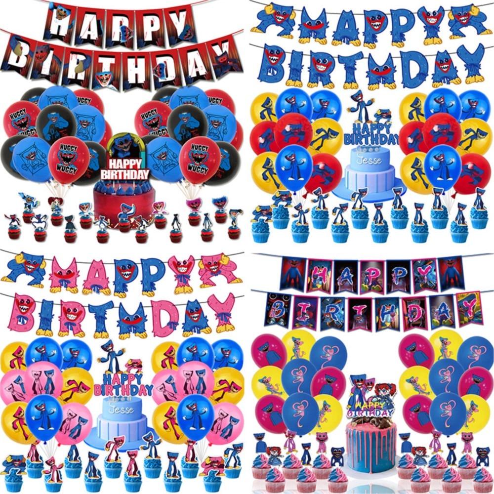 2023 Party Supplies Balloons Play Time Game Decoration Set Anime Balloons Happy Birthday Banner Kids Boy Toys - Brand My Case