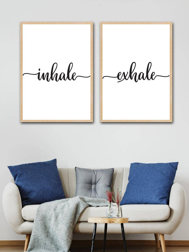 2pcs Letter Graphic Unframed Painting Simple Hanging Wall Art Prints For Home Decor - Brand My Case