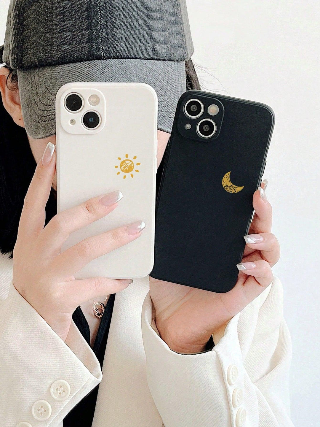 2pcs Moon Sun Pattern Phone Case - Brand My Case