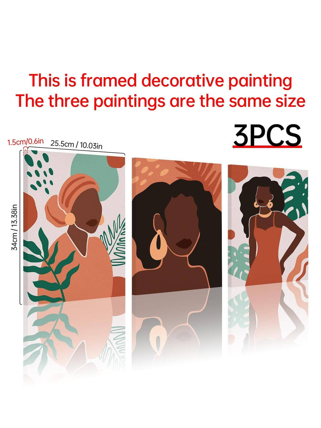 3pcs Figure Graphic Unframed Painting Modern Flower Figure Graphic Wall Art Painting For Home Wall Decor - Brand My Case