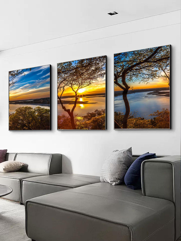3pcs Landscape Print Unframed Painting Modern Chemical Fiber Waterproof Wall Art Painting For Home Wall Decor - Brand My Case