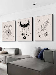 3pcs Moon Butterfly Pattern Unframed Painting - Brand My Case