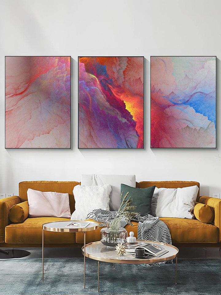 3pcs set Chemical Fiber Unframed Painting Landscape Pattern Wall Art Painting For Home Wall Decor - Brand My Case