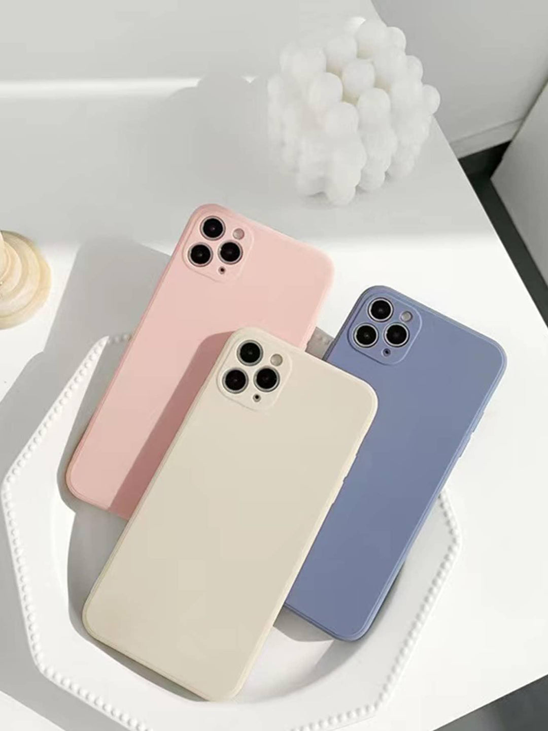 3pcs Solid Color Phone Case - Brand My Case