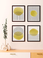 4pcs Abstract Pattern Unframed Painting Modern Line Geometric Pattern Wall Art Painting For Home Wall Decor - Brand My Case