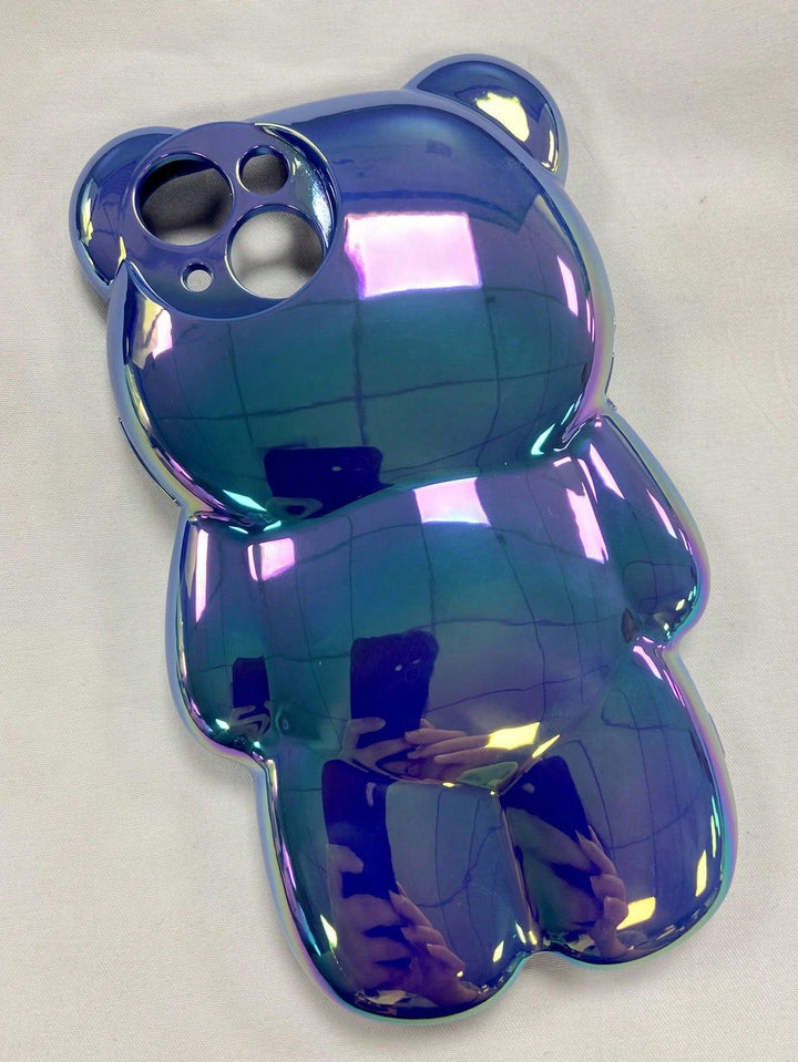 Bear Design Electroplated Silicone Phone Case - Brand My Case