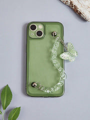 Butterfly Decor Anti fall Phone Case With Lanyard - Brand My Case