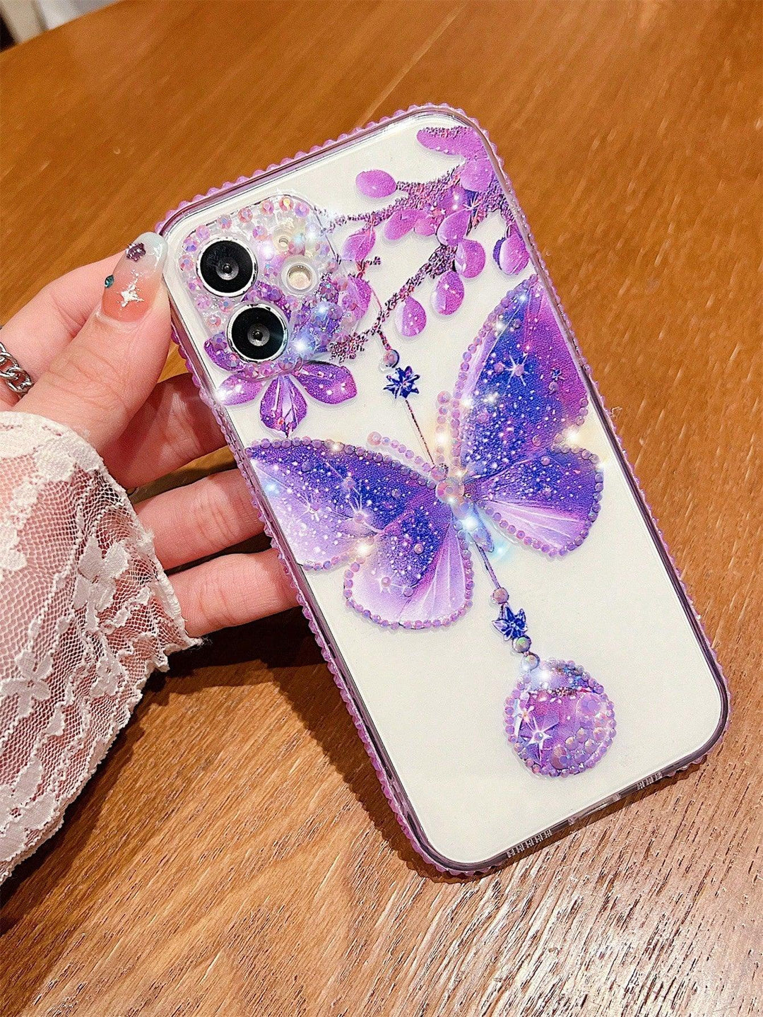 Butterfly Pattern Clear Phone Case - Brand My Case