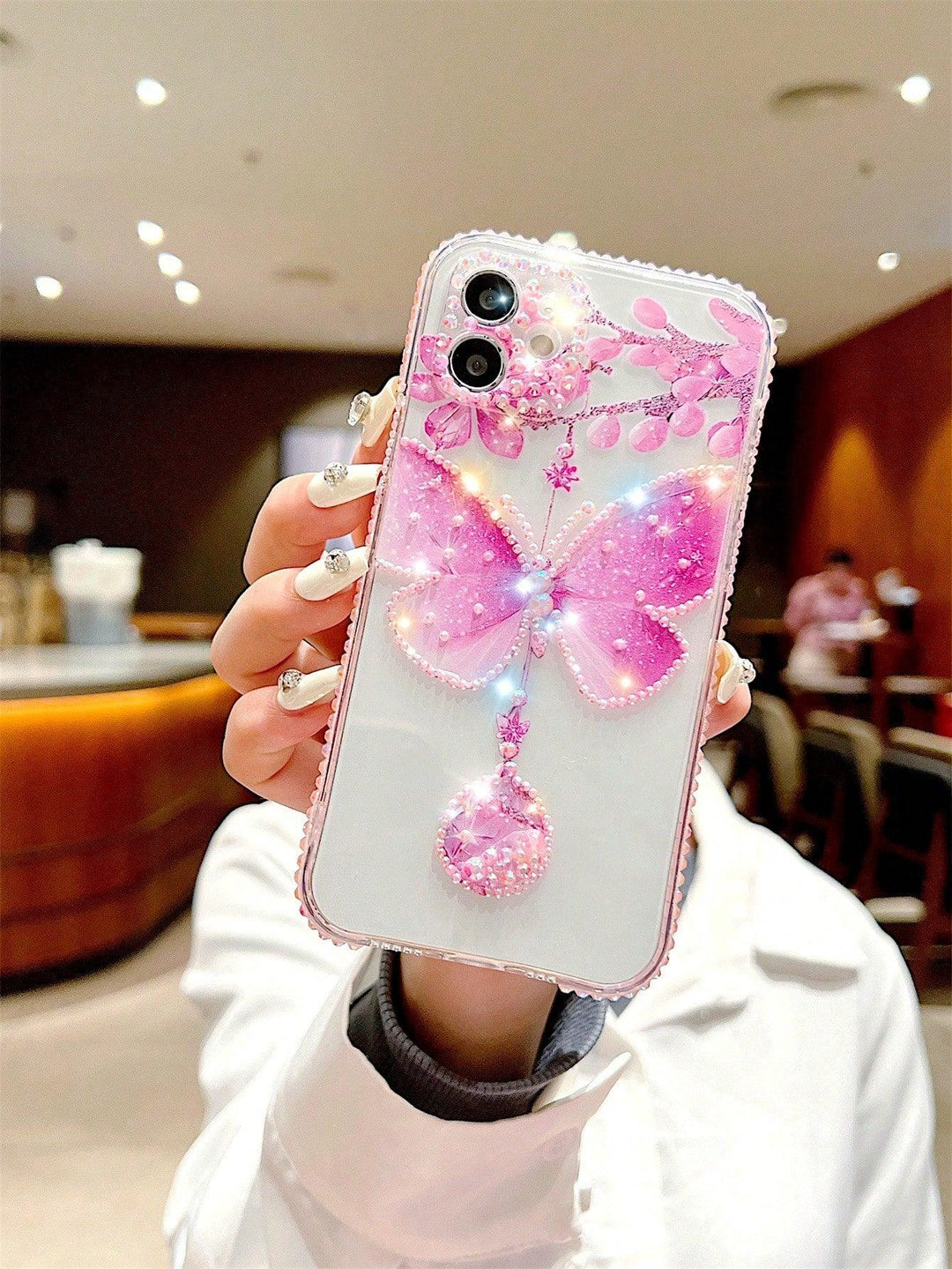 Butterfly Print Clear Phone Case - Brand My Case