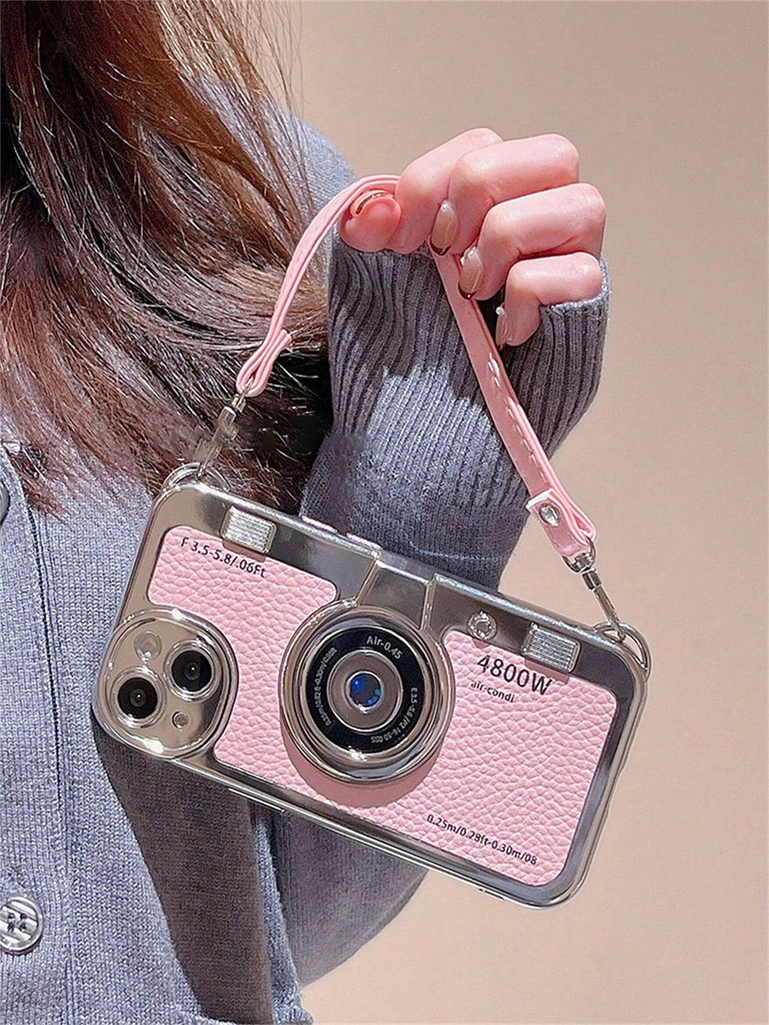 Camera Pattern Phone Case With Lanyard - Brand My Case