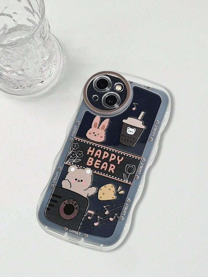 Cartoon Bear Rabbit Print Phone Case - Brand My Case