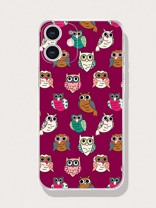 Cartoon Owl Pattern Phone Case - Brand My Case