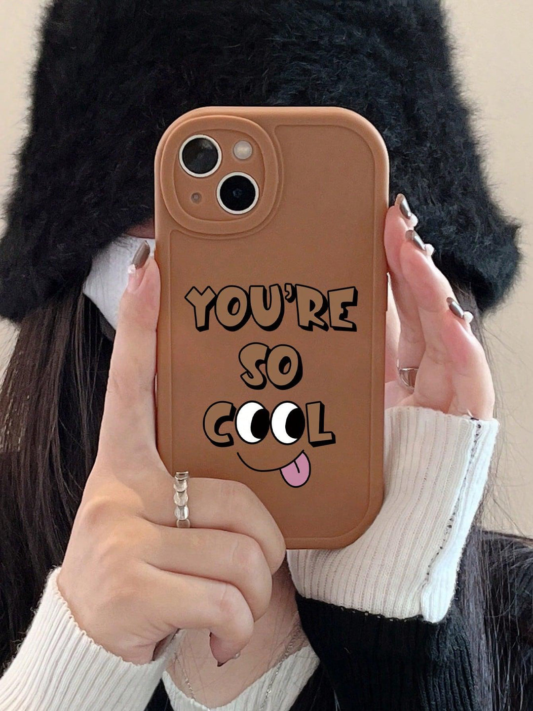 Cartoon Slogan Graphic Phone Case - Brand My Case