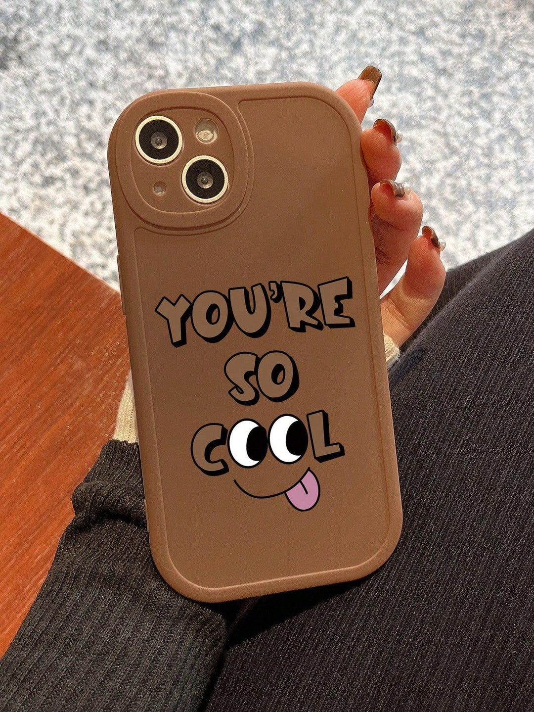 Cartoon Slogan Graphic Phone Case - Brand My Case