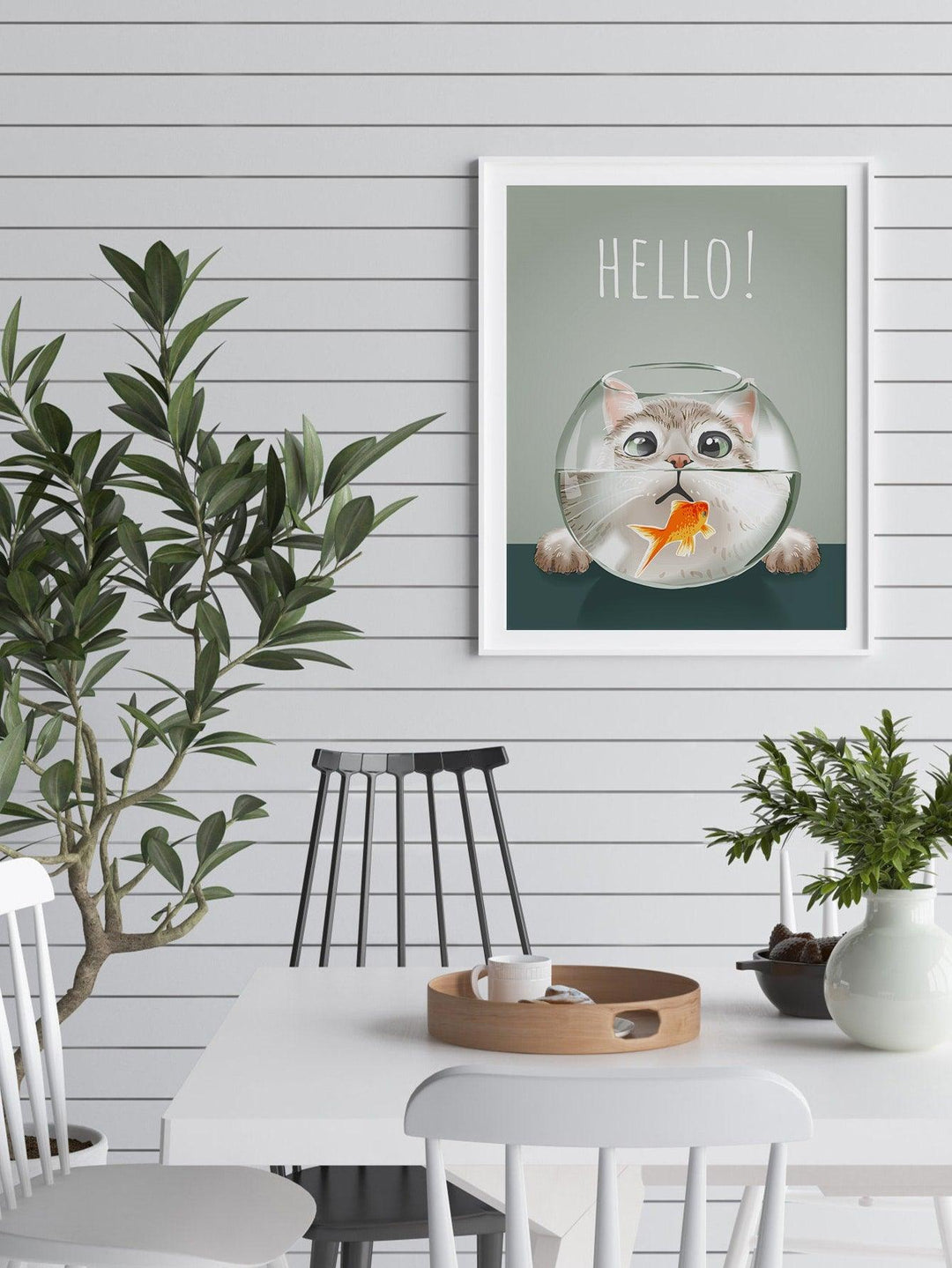 Cat Letter Graphic Unframed Painting Poster Gift For Wall Decor - Brand My Case