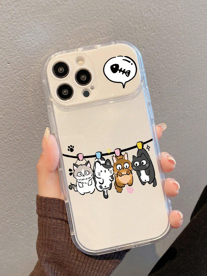 Cat Print Clear Phone Case - Brand My Case