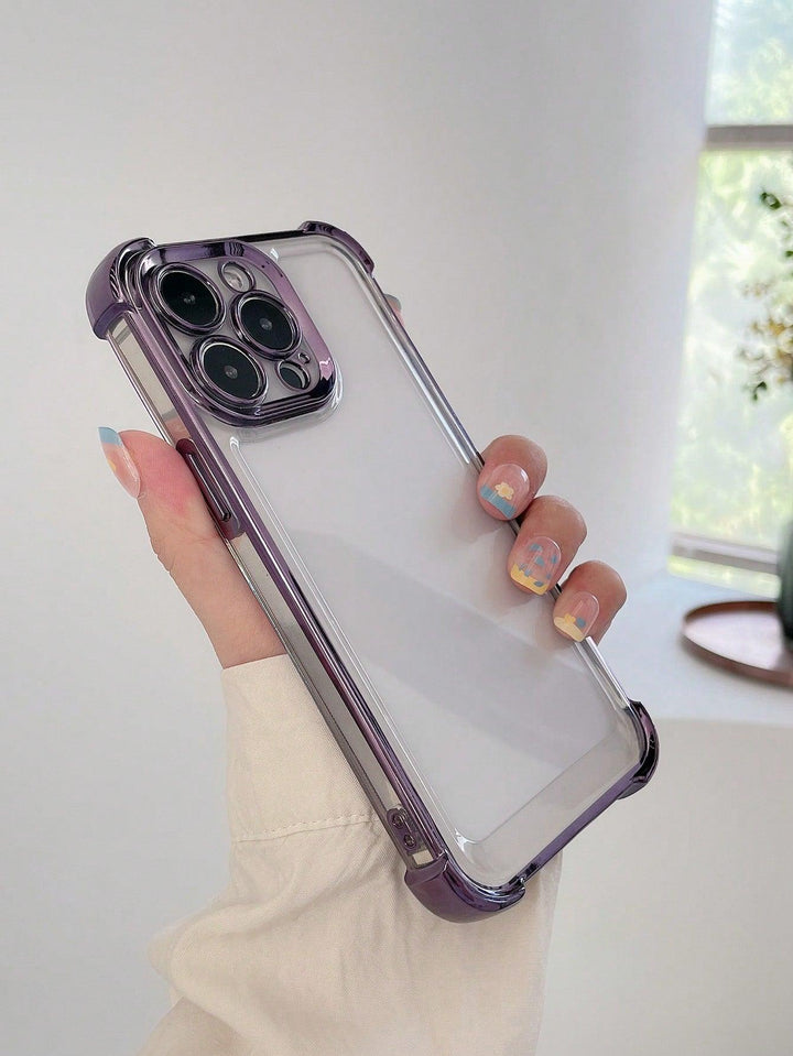 Clear Anti fall Purple Phone Case - Brand My Case