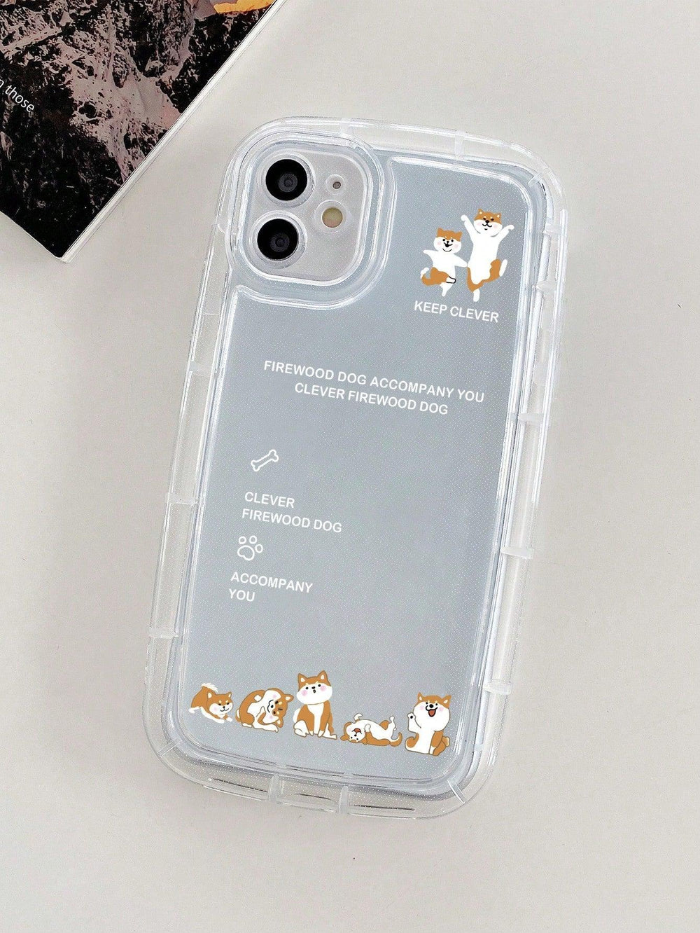 Clear Dog Pattern Anti fall Phone Case - Brand My Case
