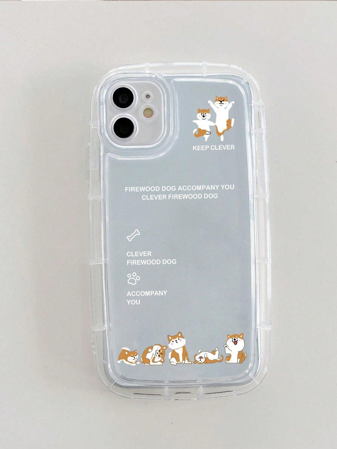 Clear Dog Pattern Anti fall Phone Case - Brand My Case
