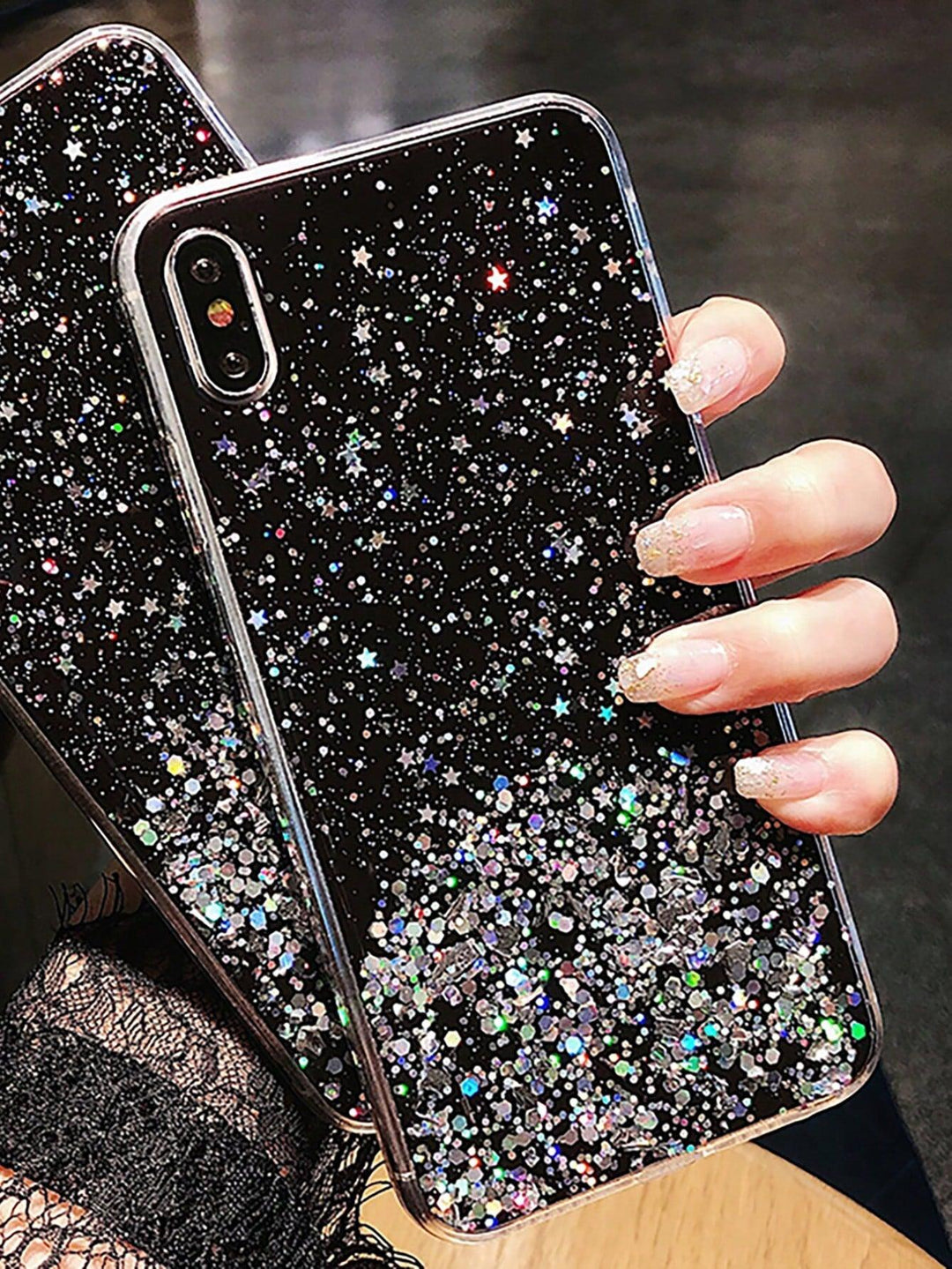 Clear Glitter Gradient Shiny Phone Case - Brand My Case