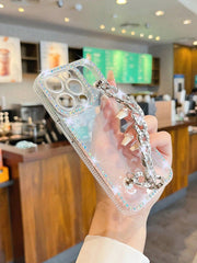 Clear Phone Case With Chain Hand Strap - Brand My Case