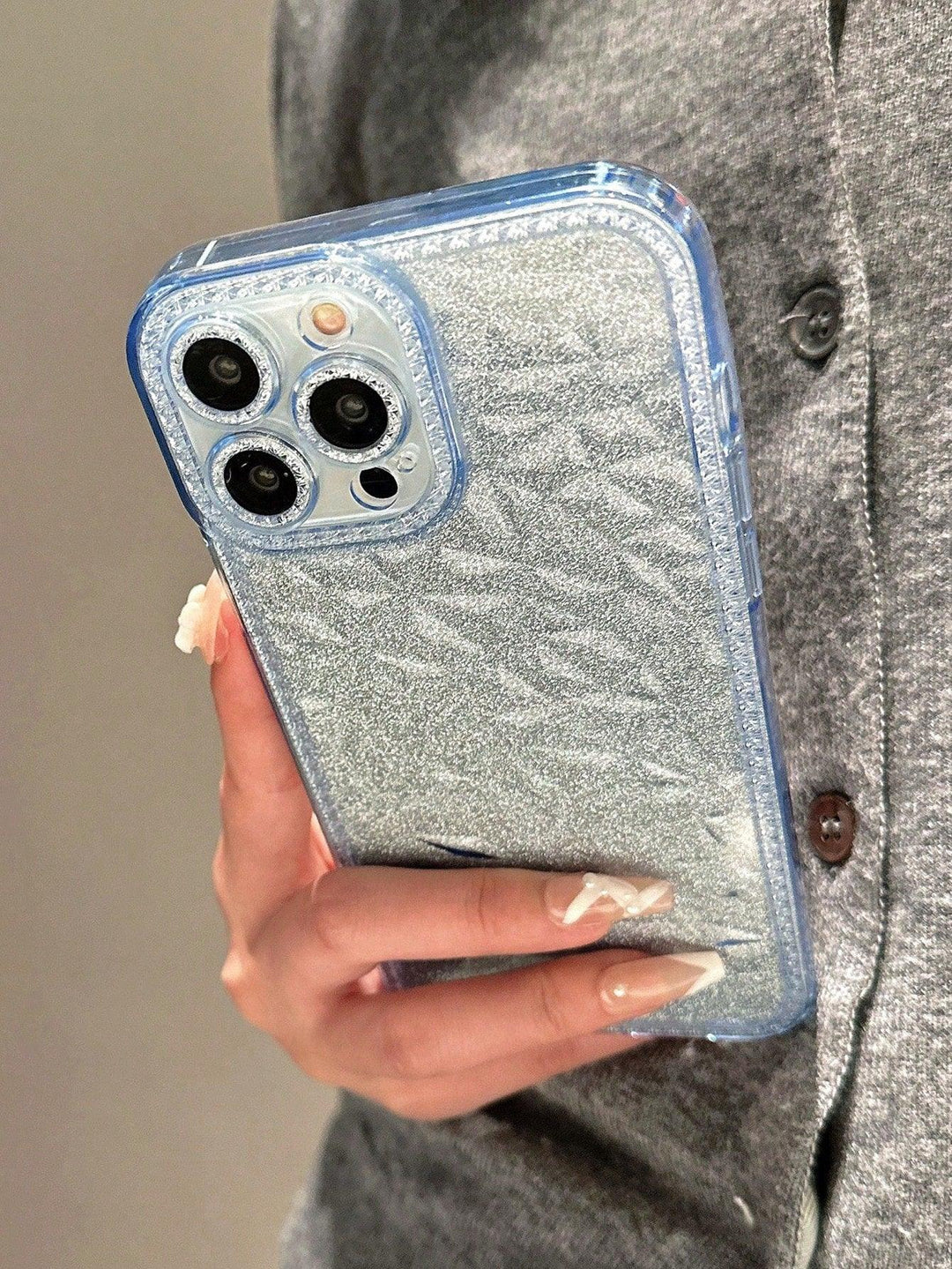 Clear Phone Case With Glitter Paper - Brand My Case